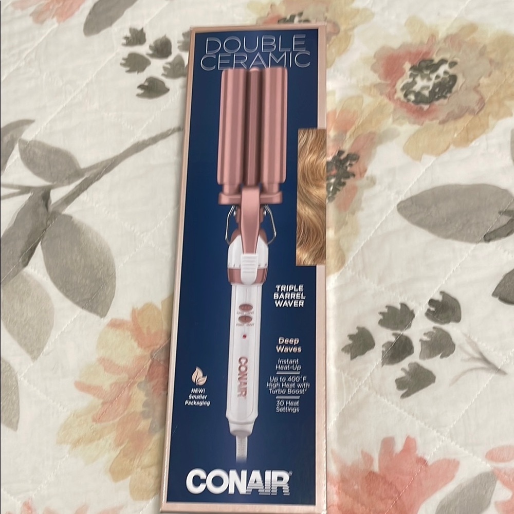 Double Ceramic Triple Barrel Waver - Pink